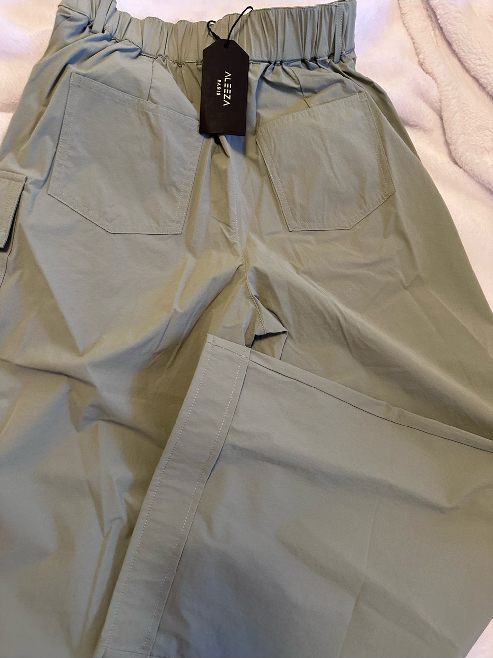 Aleeza Paris sage green Urban pants 28” inseam- sold for $149 - Picture 3 of 4